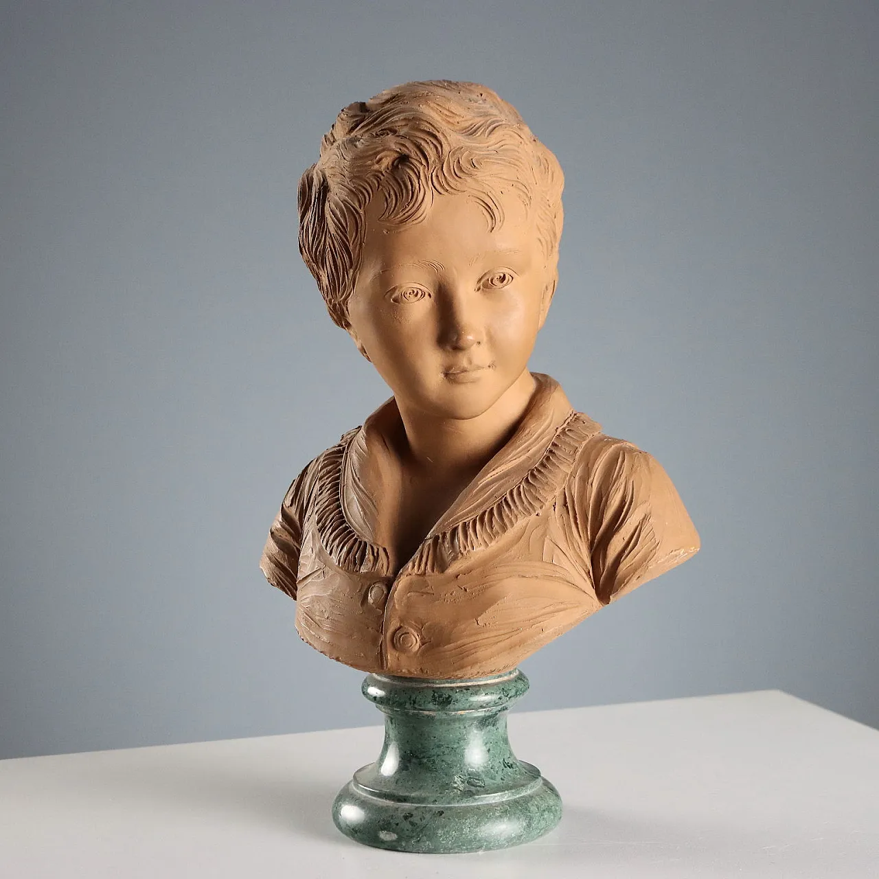 Pair of busts, Jean Antoine Houdon Posthumous copy, 20th century 7