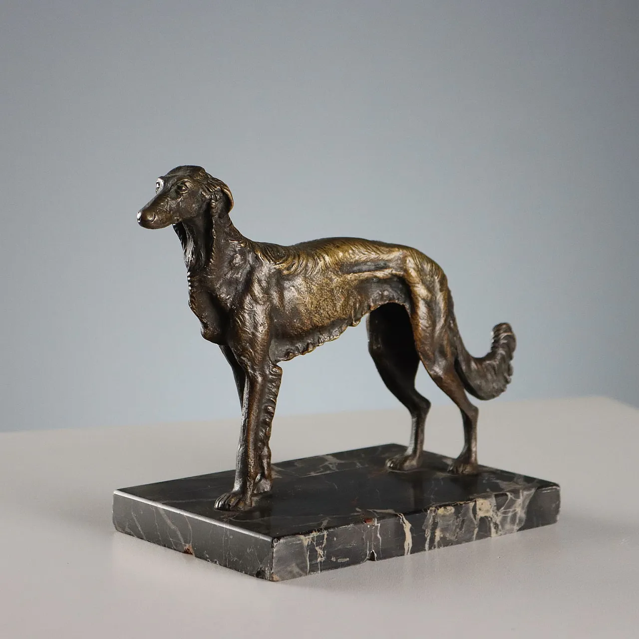 Levriero in bronzo, '900 1