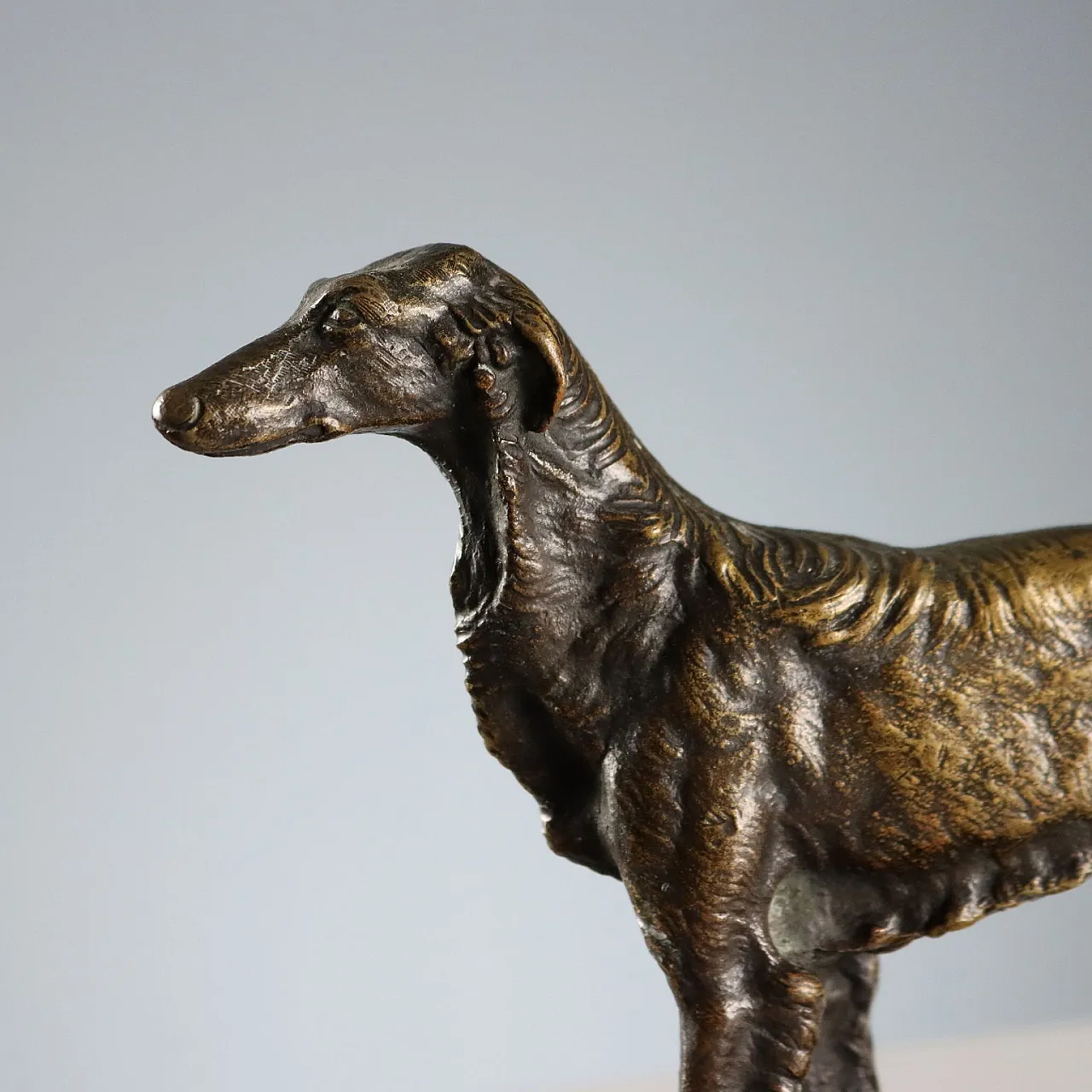 Levriero in bronzo, '900 3