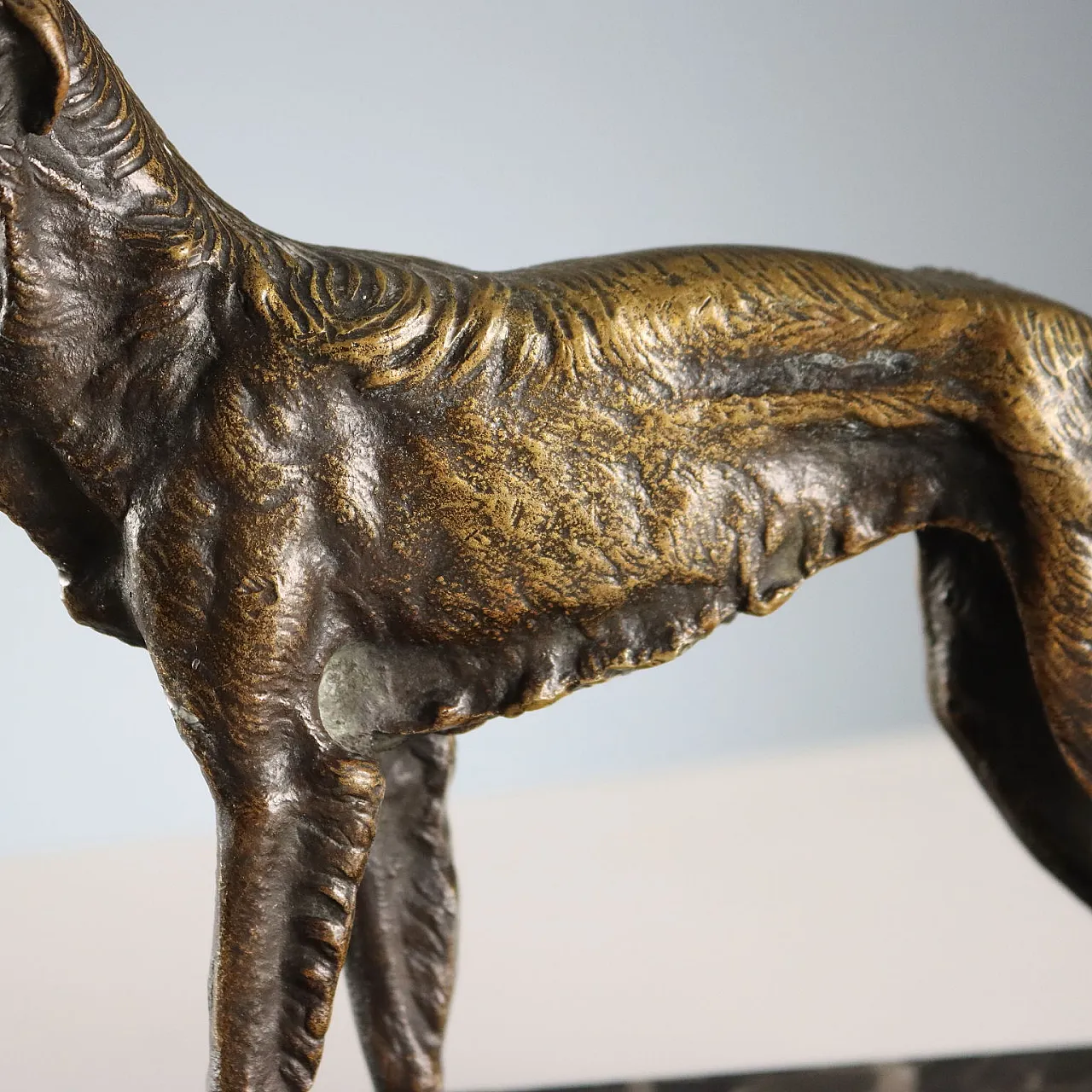 Levriero in bronzo, '900 4