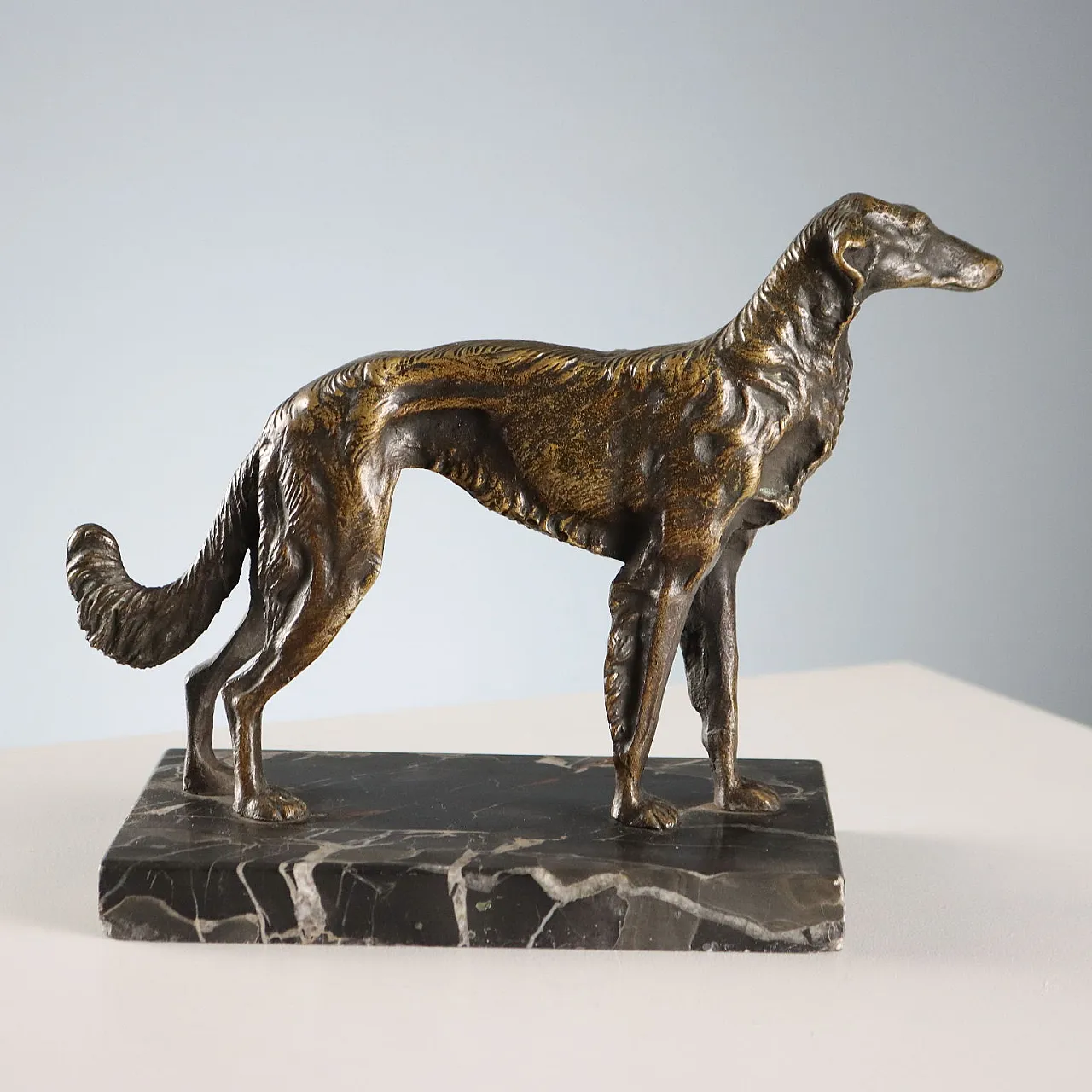 Levriero in bronzo, '900 6