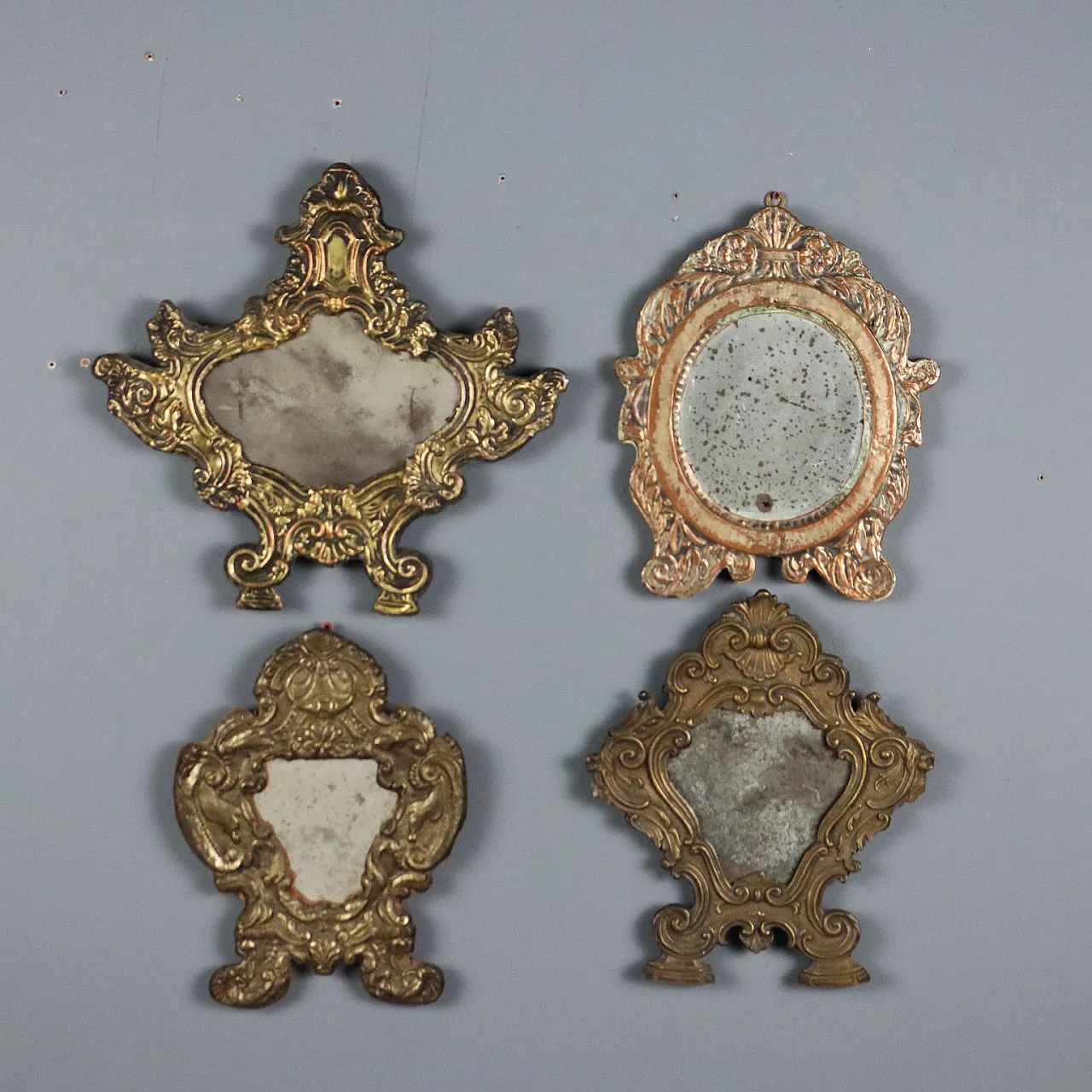 4 Cartegloria in metallo e bronzo, '800 1