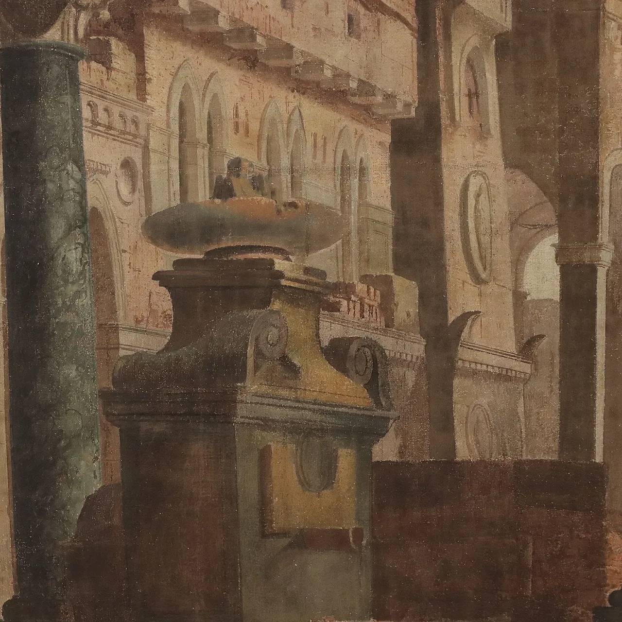 Painting by Pietro Paltronieri, tempera of canvas, 18th century 7