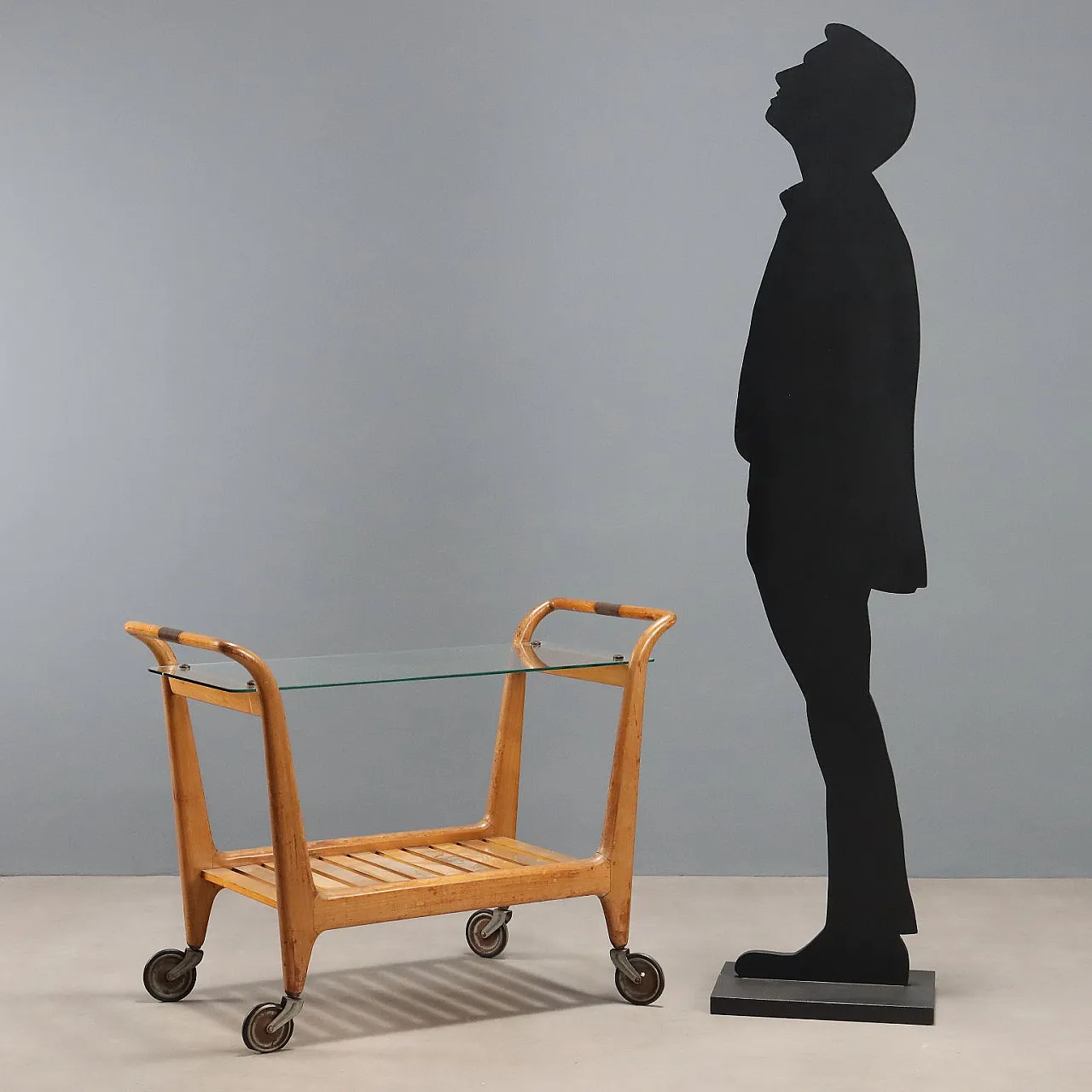Carrello di servizio con ruote, anni '50 2