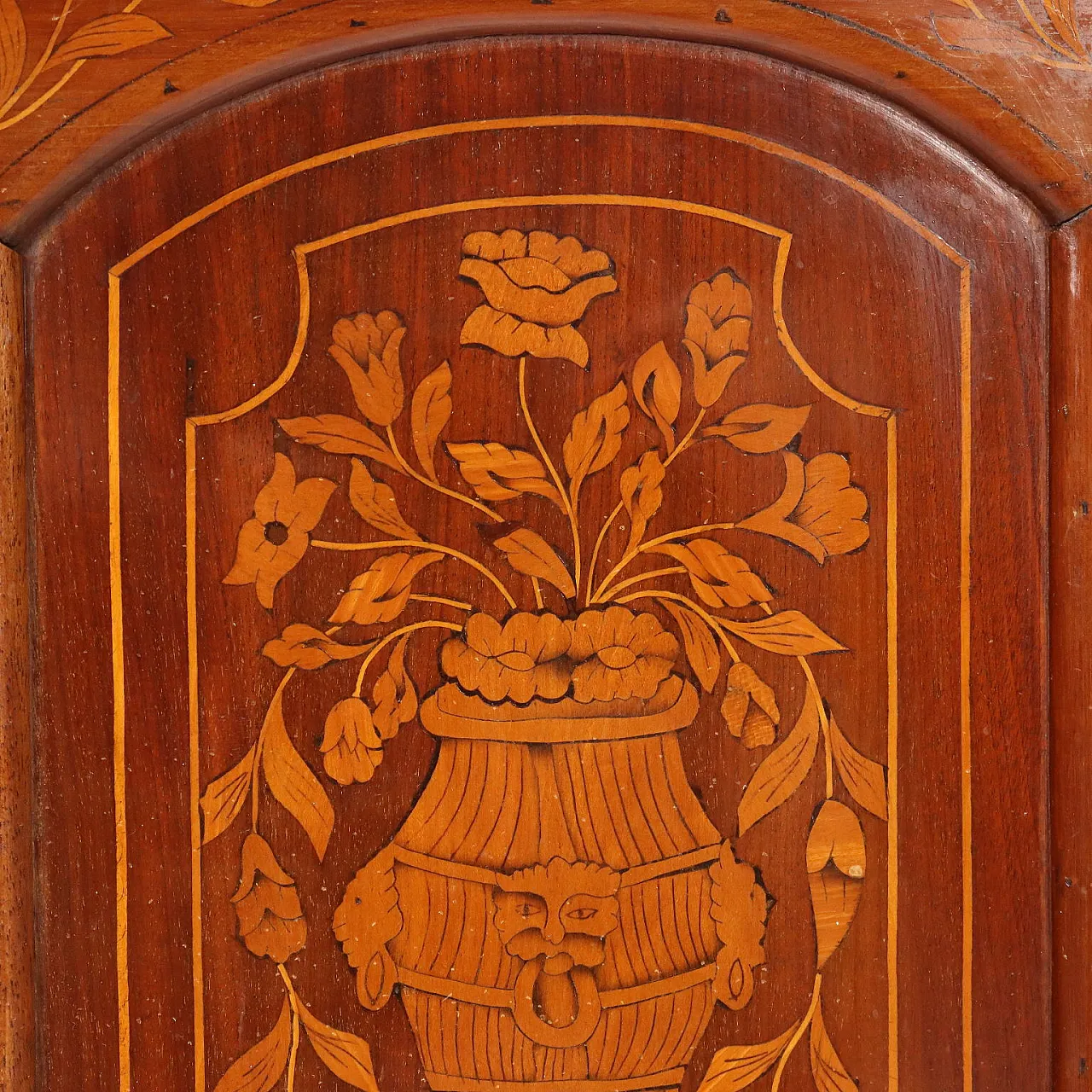 Credenzino Olandese in mogano con filettature e intarsi, 19th century 5