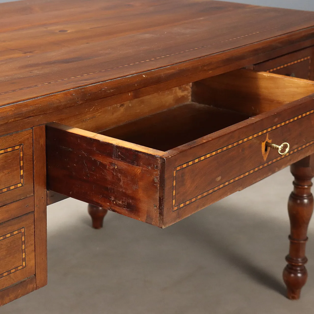 Open walnut desk, 20th century 3