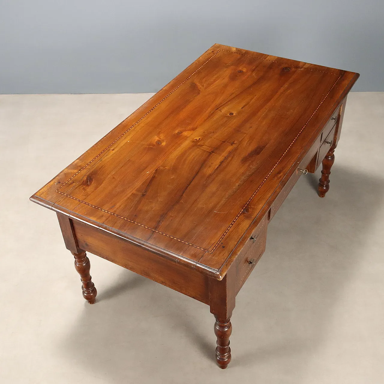Open walnut desk, 20th century 8