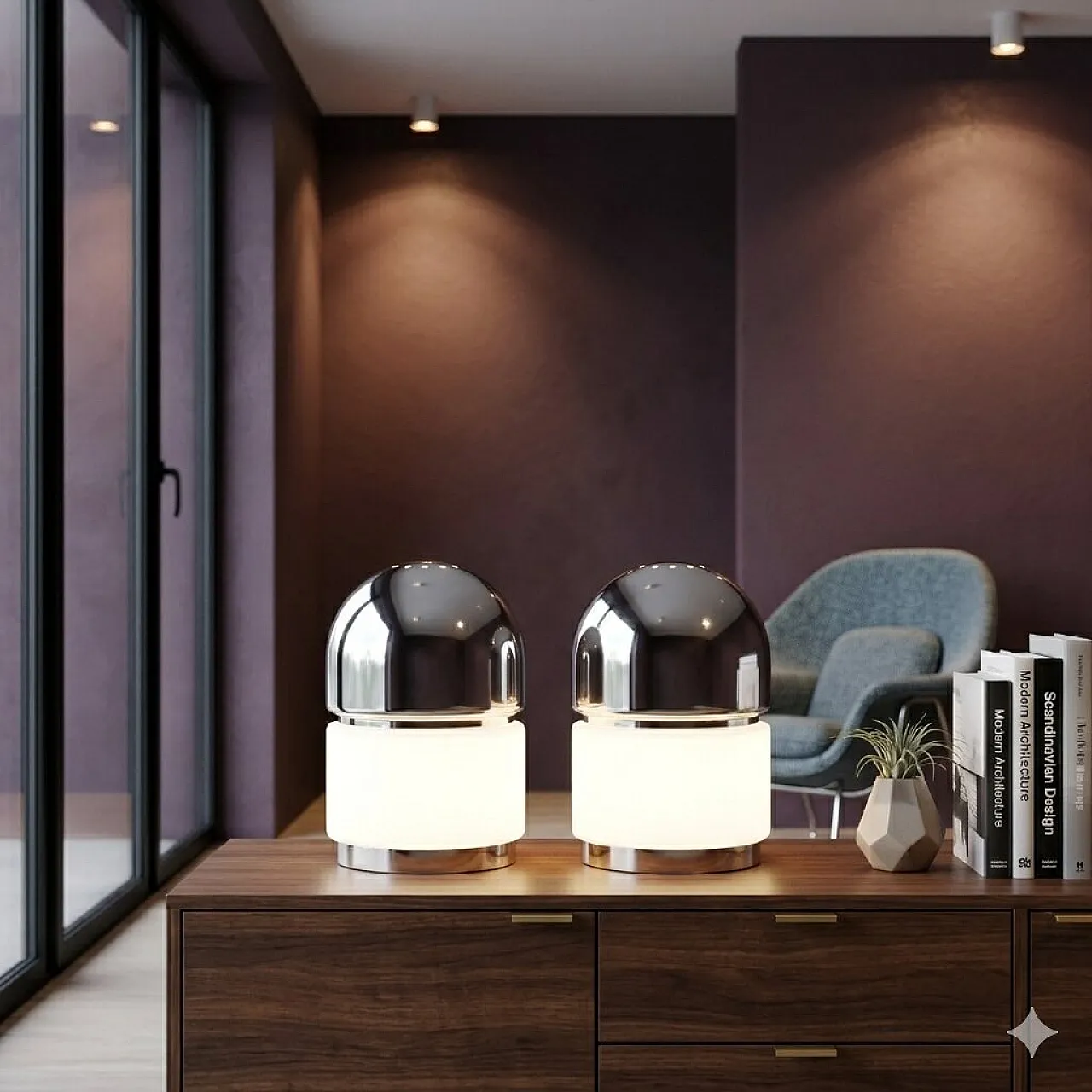 Pair of Reggiani table lamps, 20th century 2