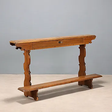 Walnut kneeler, 19th century