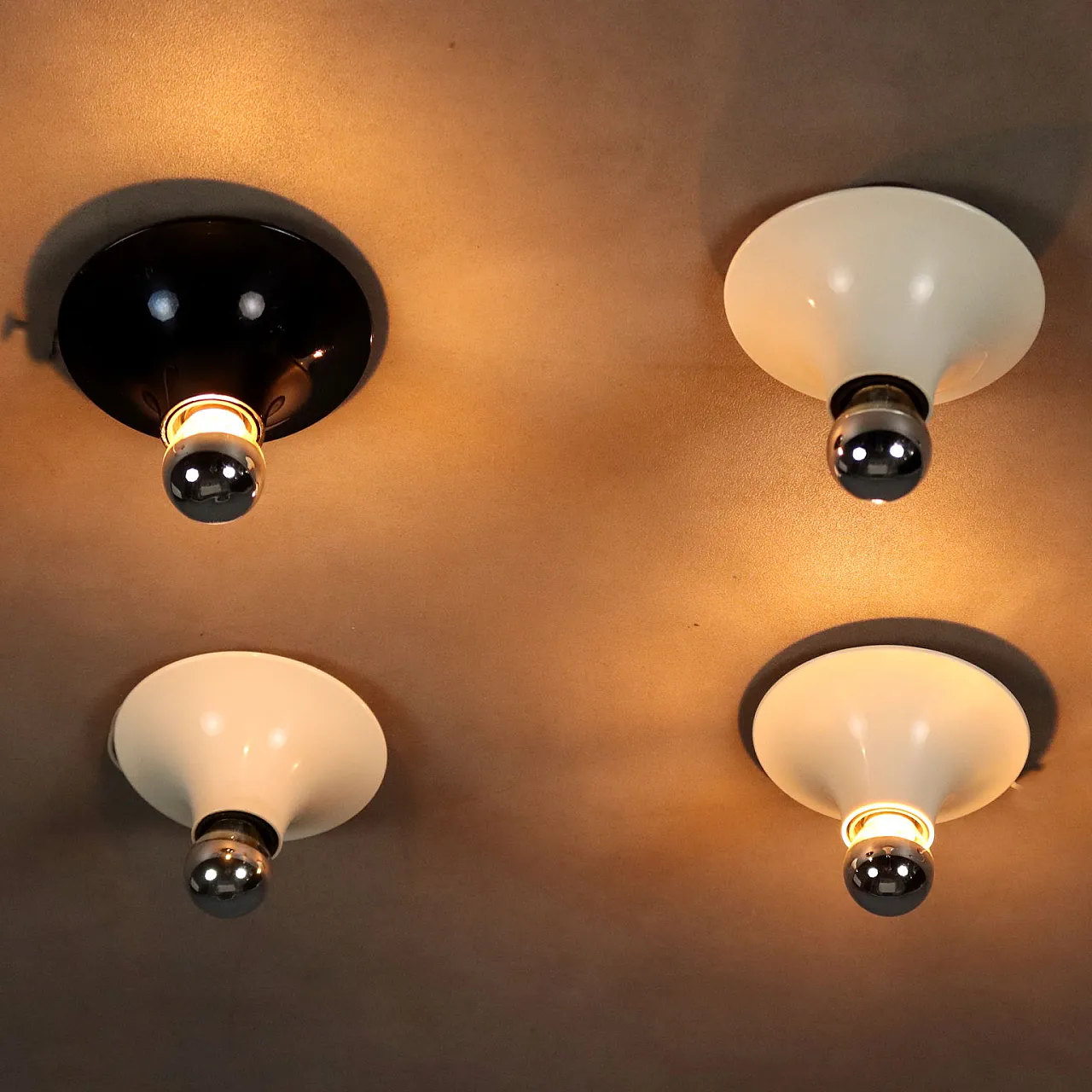 4 Teti wall lamps by Artemide, 20th century 1