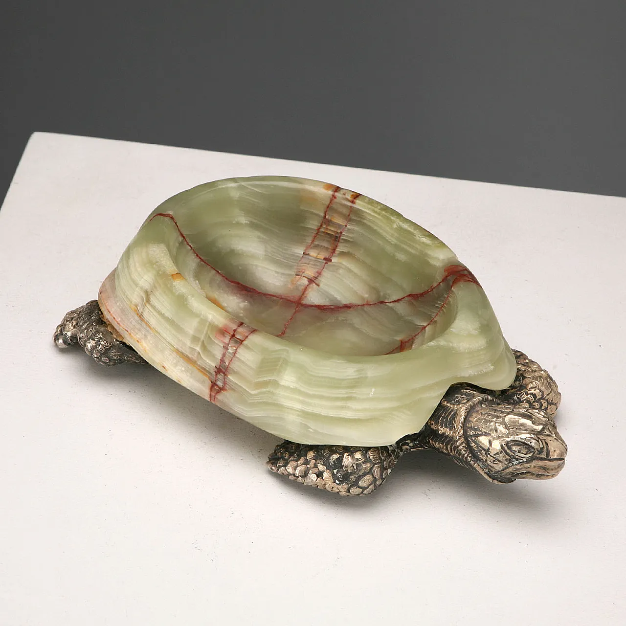 Silver and onyx tortoise, Manufacture of Florence, 20th century 1