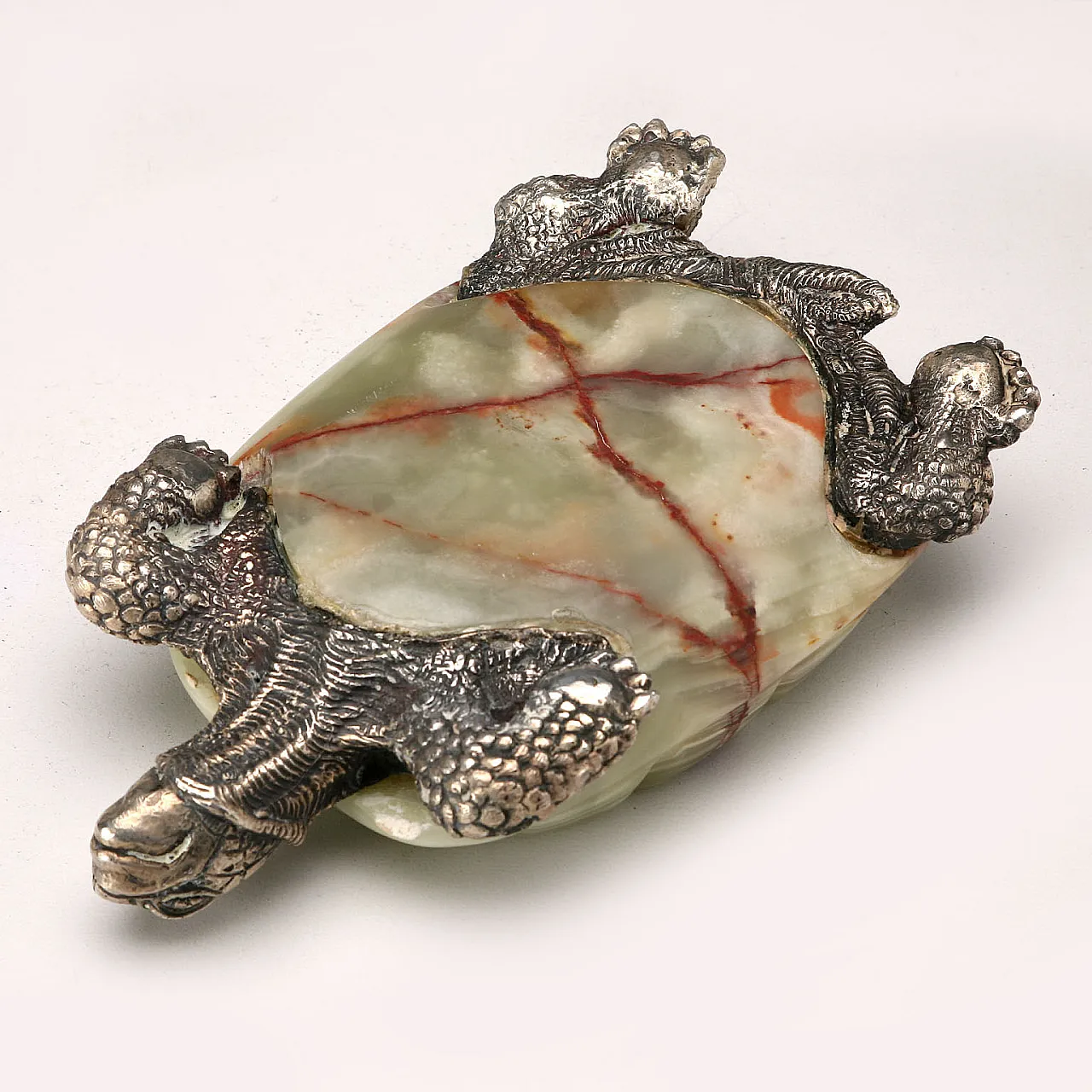 Silver and onyx tortoise, Manufacture of Florence, 20th century 6