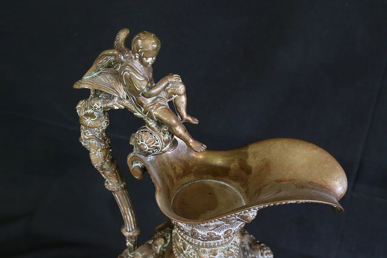 Bronze jug Napoleone III golden, 19th century 1