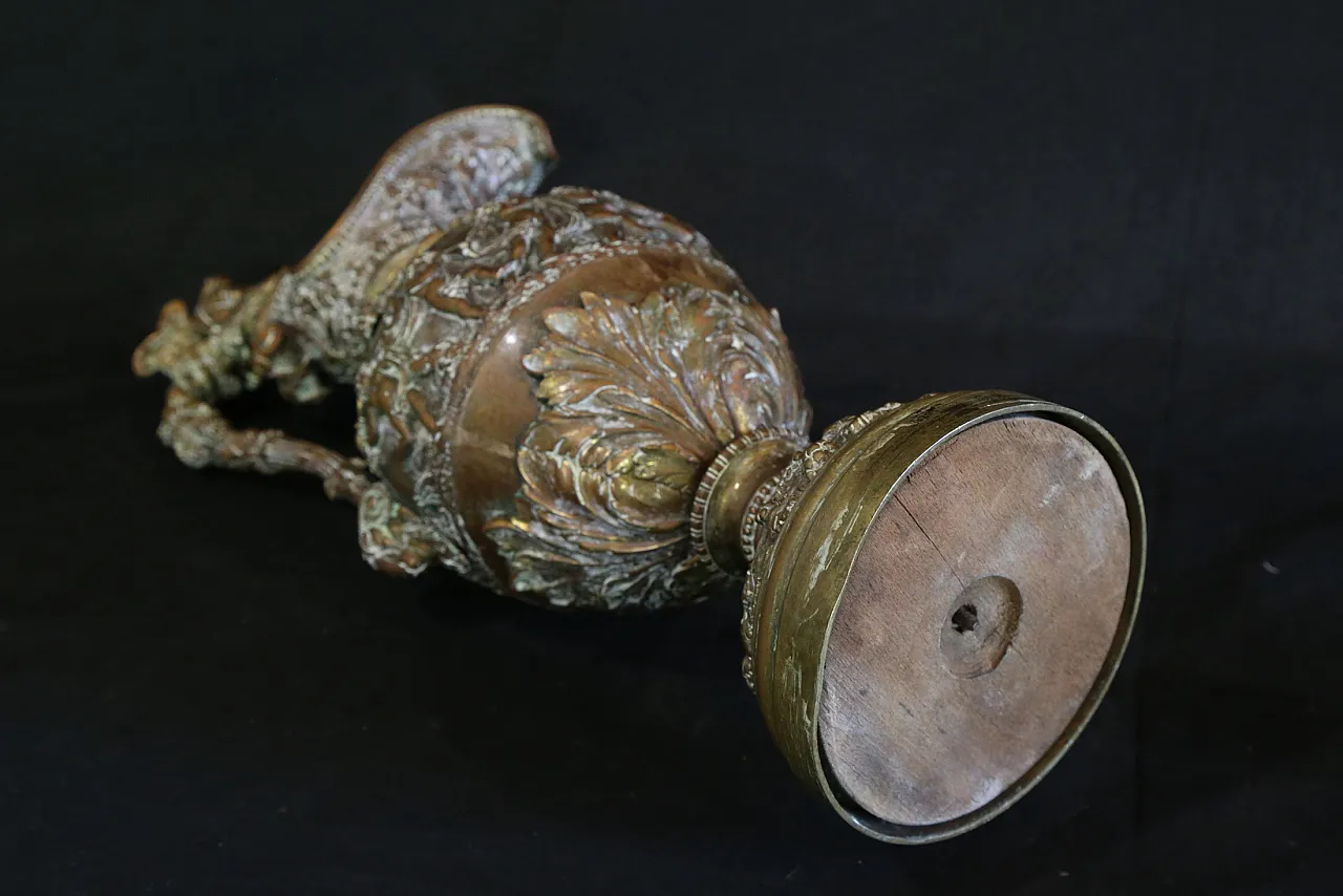 Bronze jug Napoleone III golden, 19th century 7
