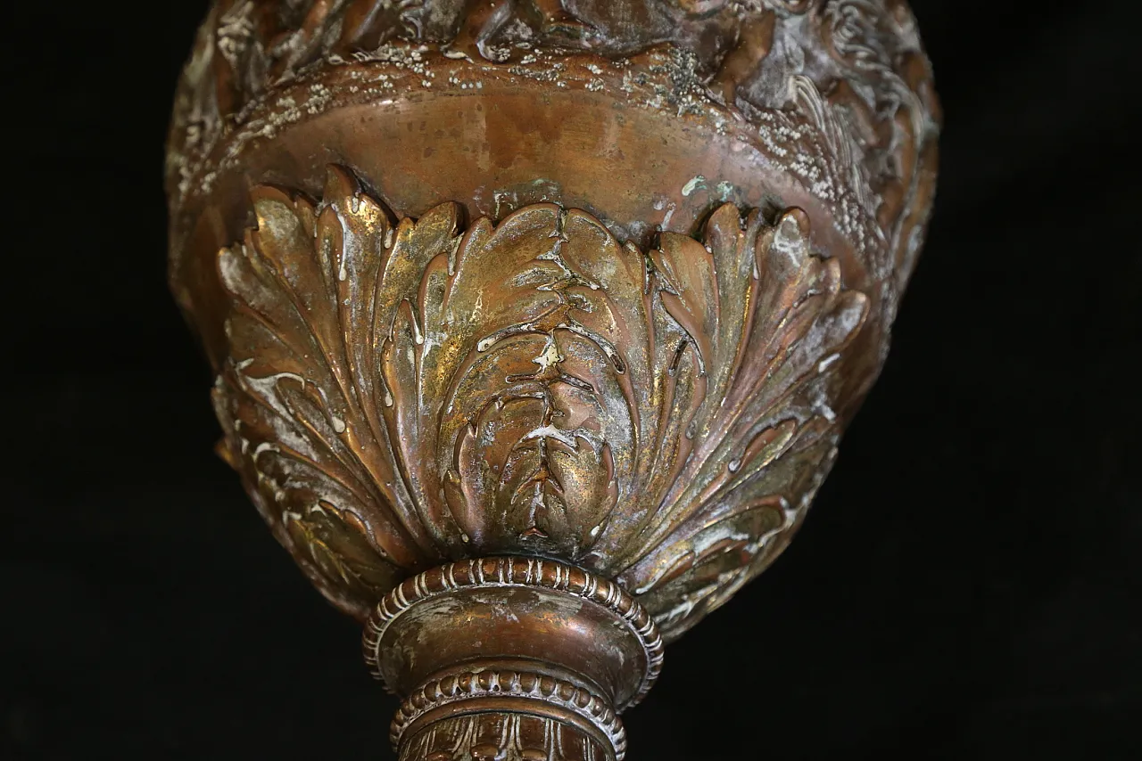 Bronze jug Napoleone III golden, 19th century 9