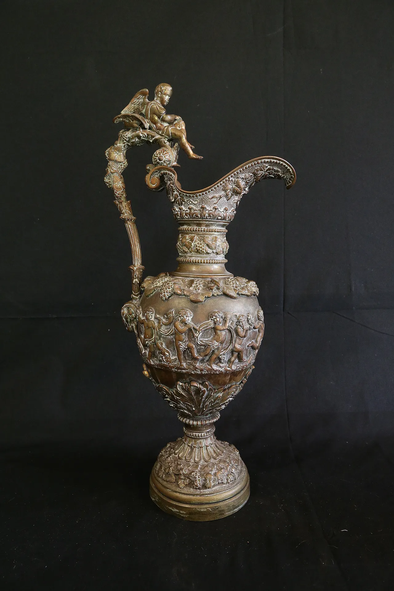 Bronze jug Napoleone III golden, 19th century 11
