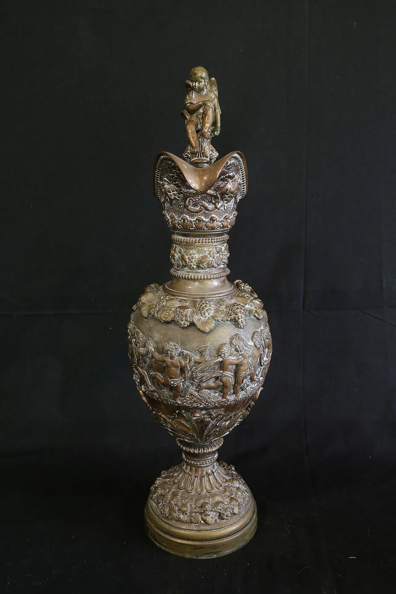 Bronze jug Napoleone III golden, 19th century 13
