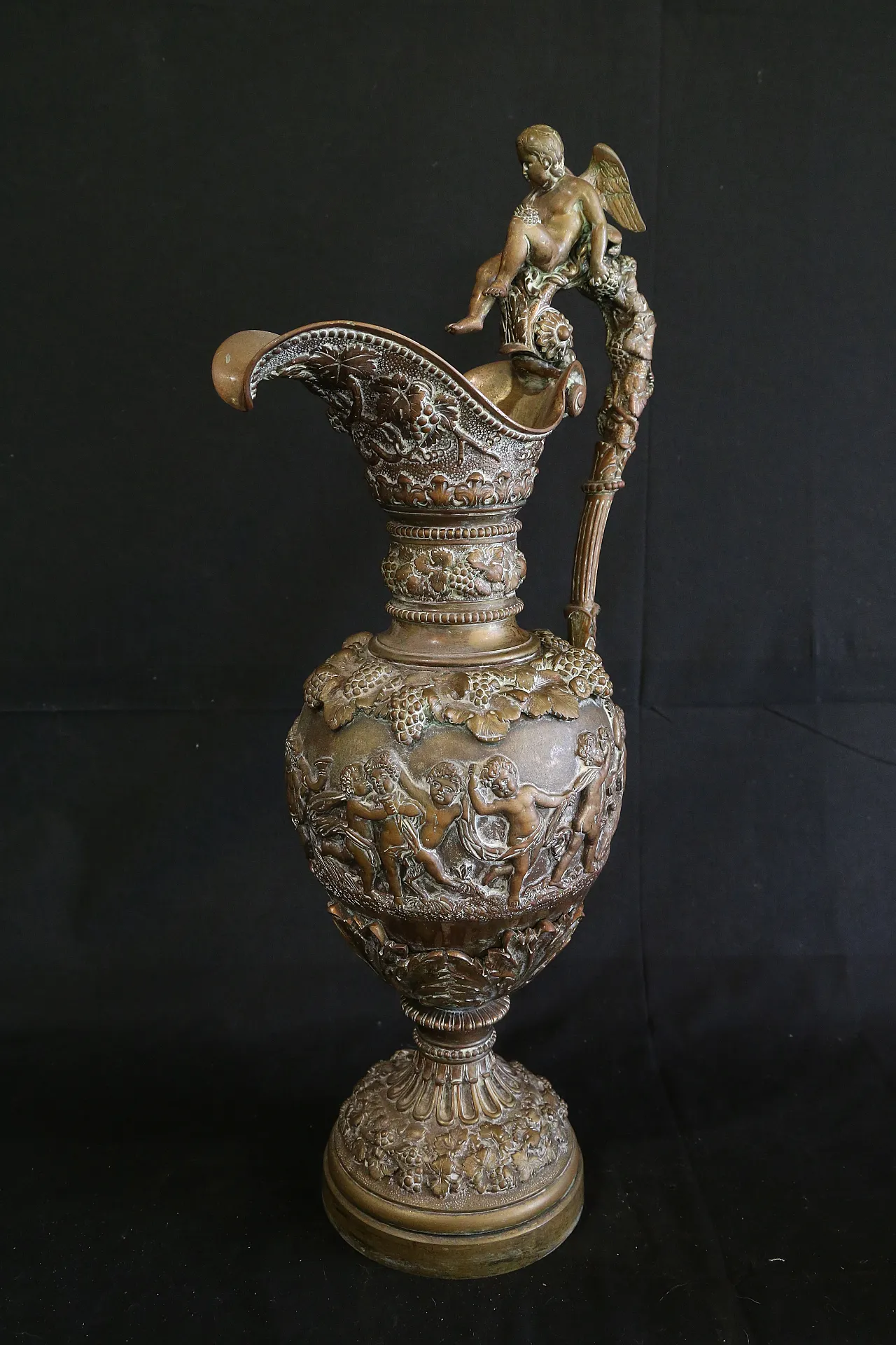 Bronze jug Napoleone III golden, 19th century 14