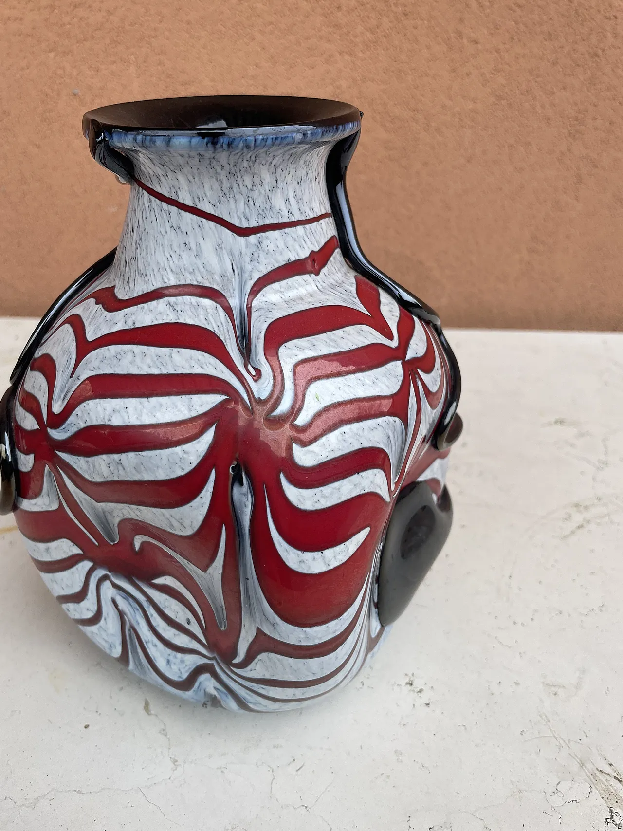 Vaso in vetro artistico in stile Murano 2