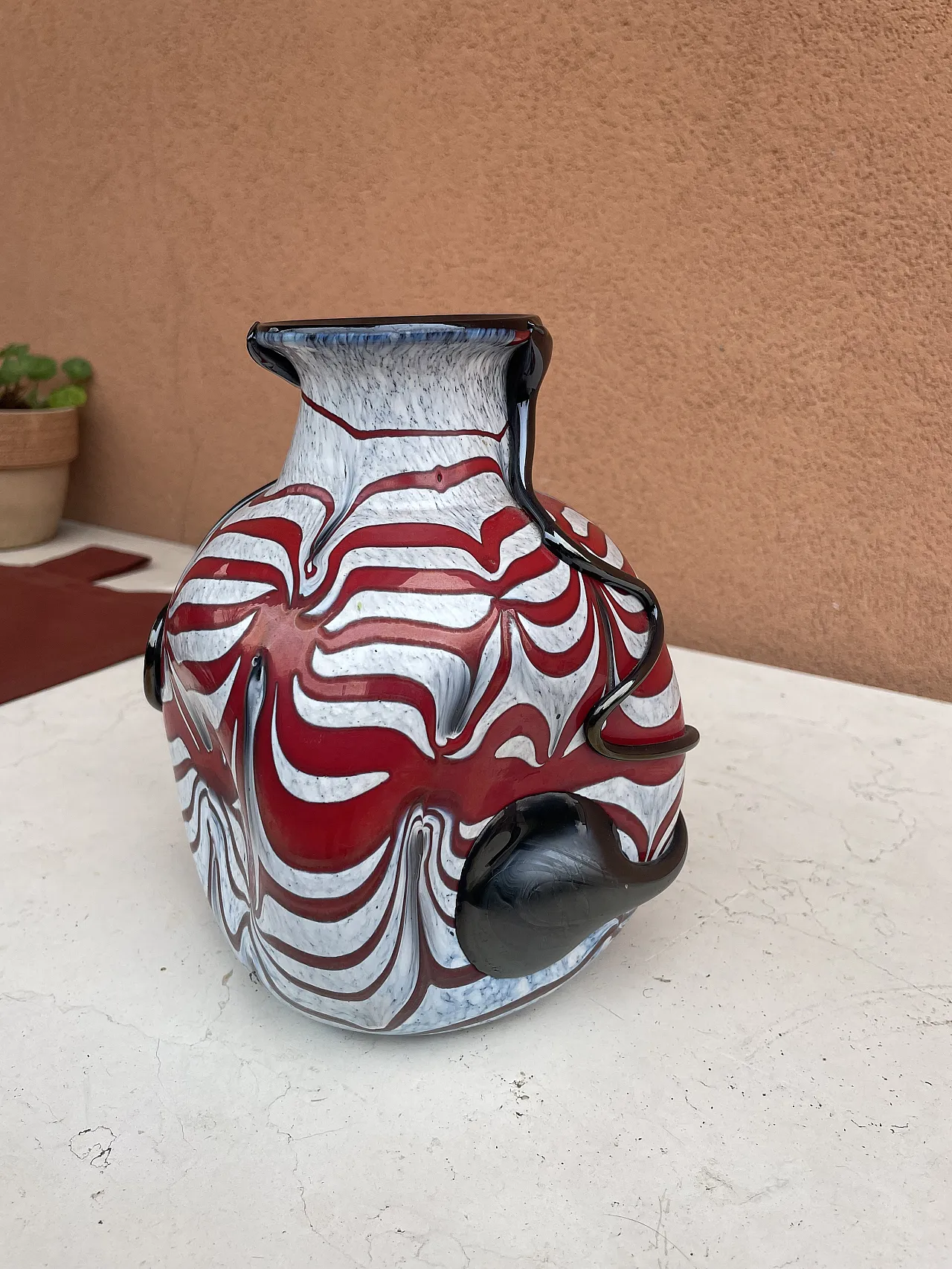 Vaso in vetro artistico in stile Murano 3