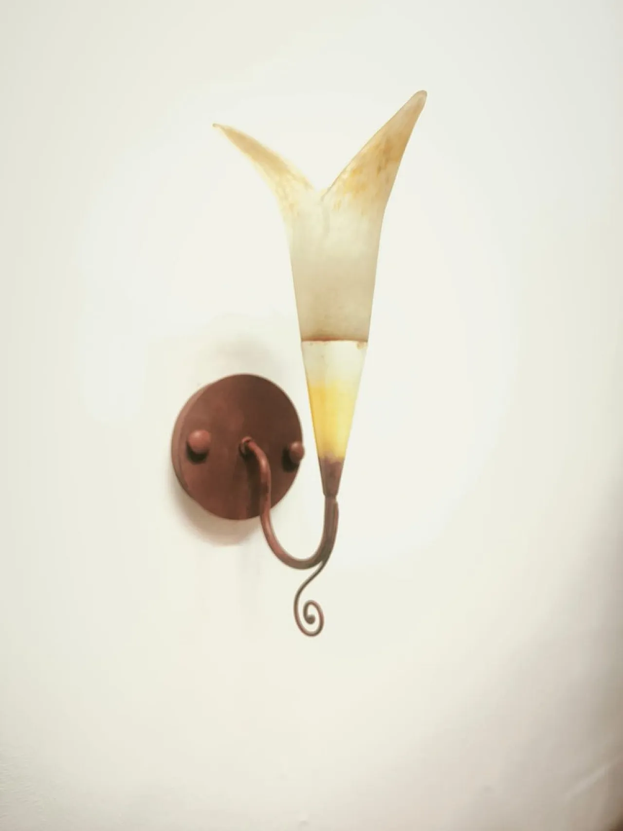 Floral applique with Murano glass, 1980s 6