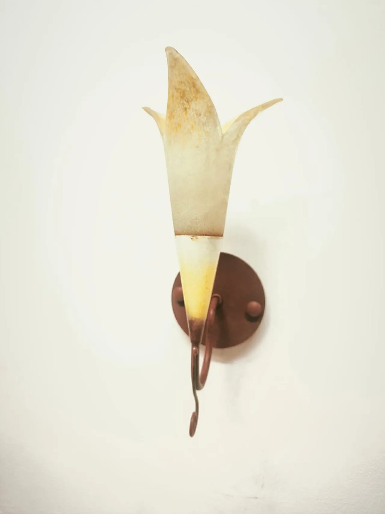 Floral applique with Murano glass, 1980s 9