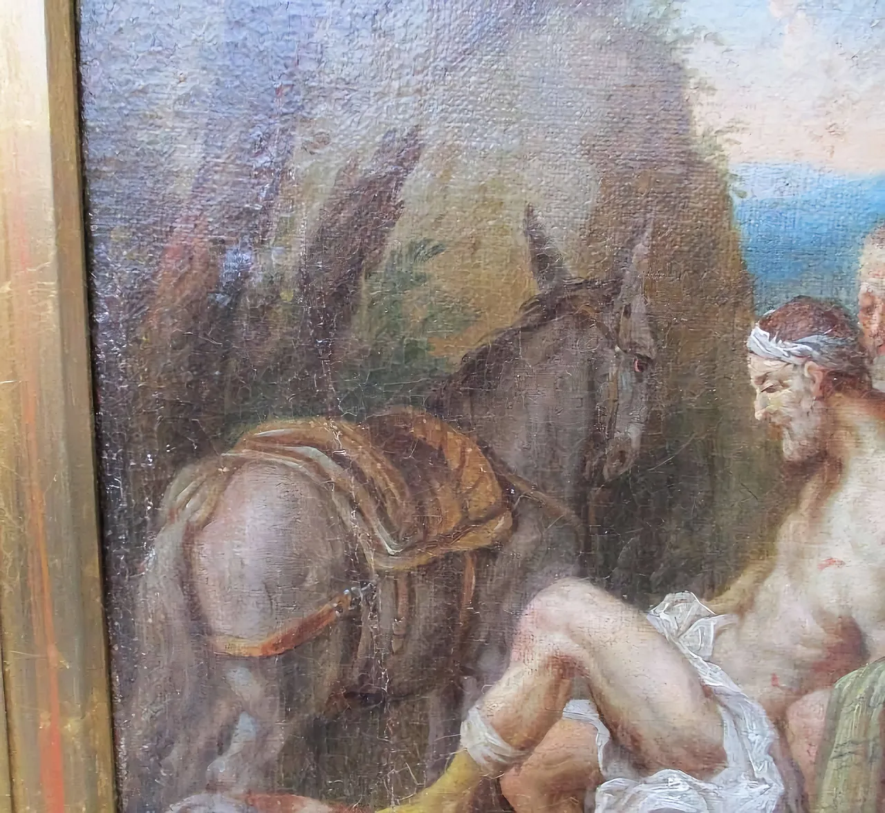 The Good Samaritan - Jacopo Bassano, Oil on Canvas, 16th Century 4