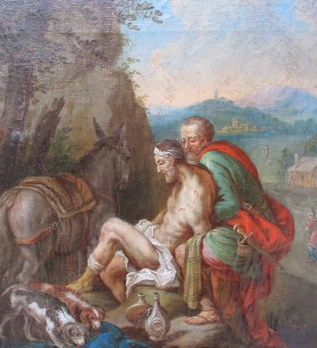 The Good Samaritan - Jacopo Bassano, Oil on Canvas, 16th Century 6