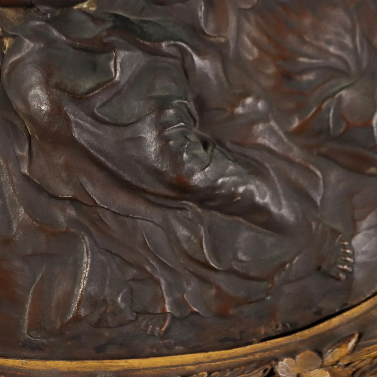 Rest during the Flight into Egypt embossed copper plate, 19th century 6
