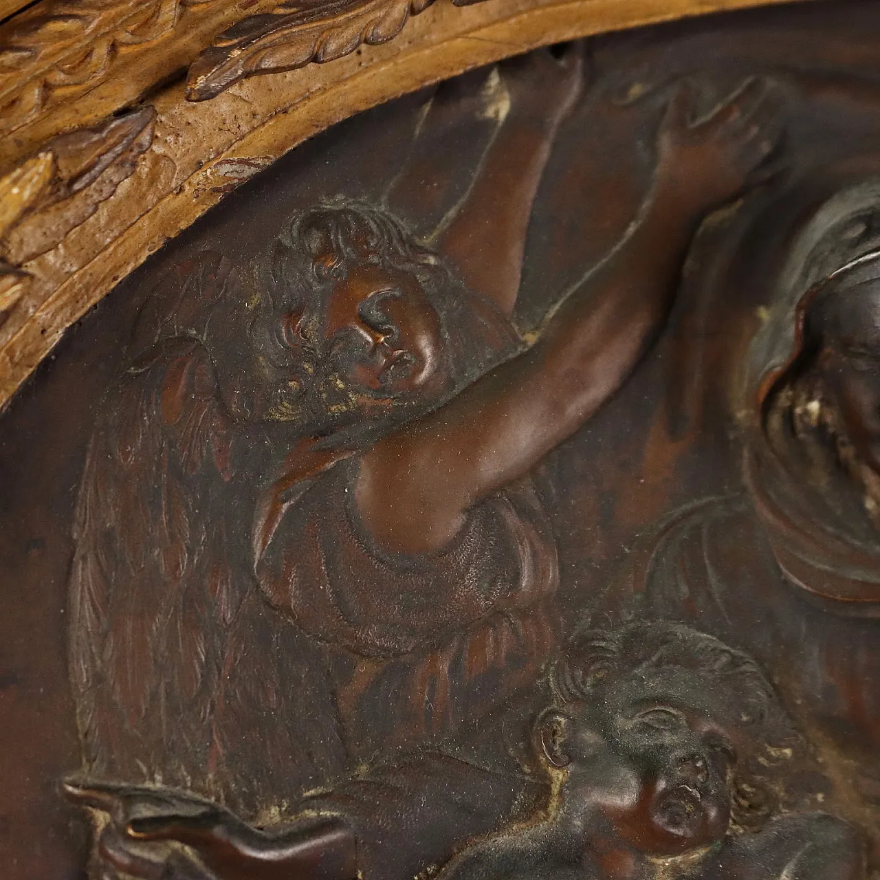 Rest during the Flight into Egypt embossed copper plate, 19th century 7
