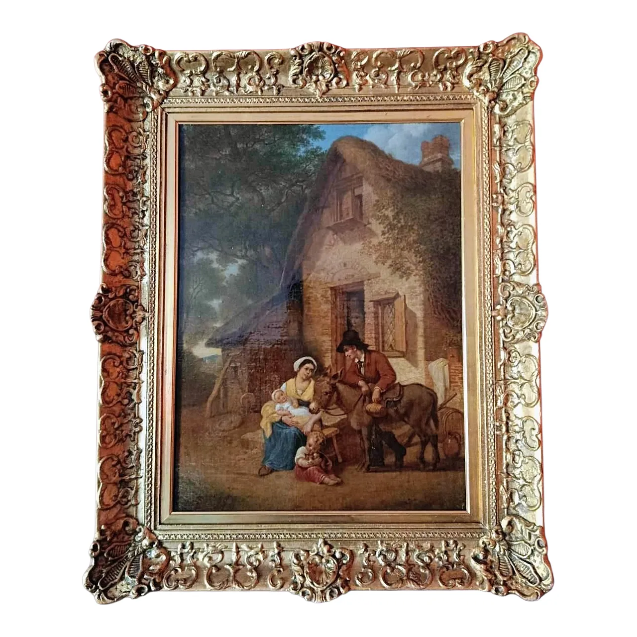 Rural Family Idyll John White Abbott, Oil on Canvas, 19th Century 1