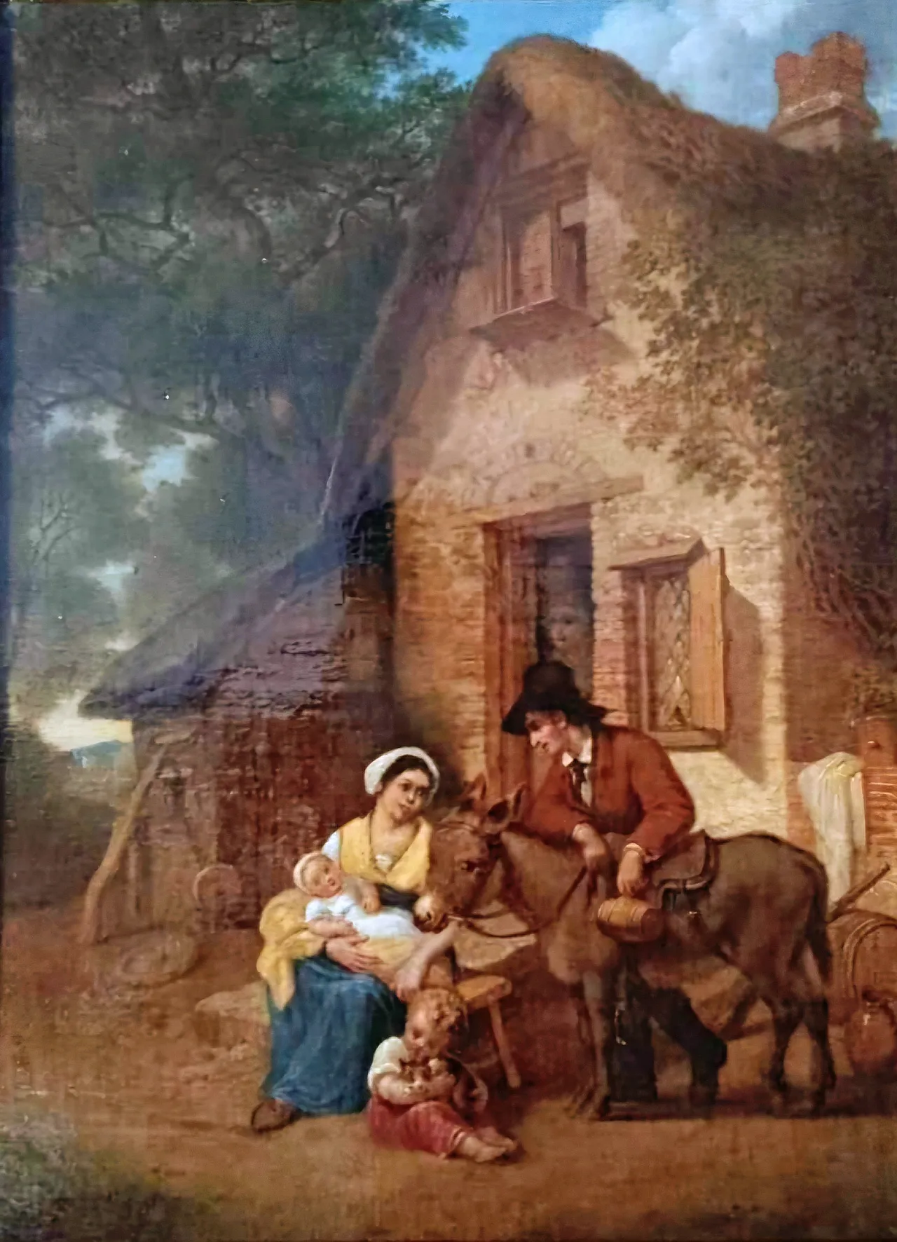 Rural Family Idyll John White Abbott, Oil on Canvas, 19th Century 2