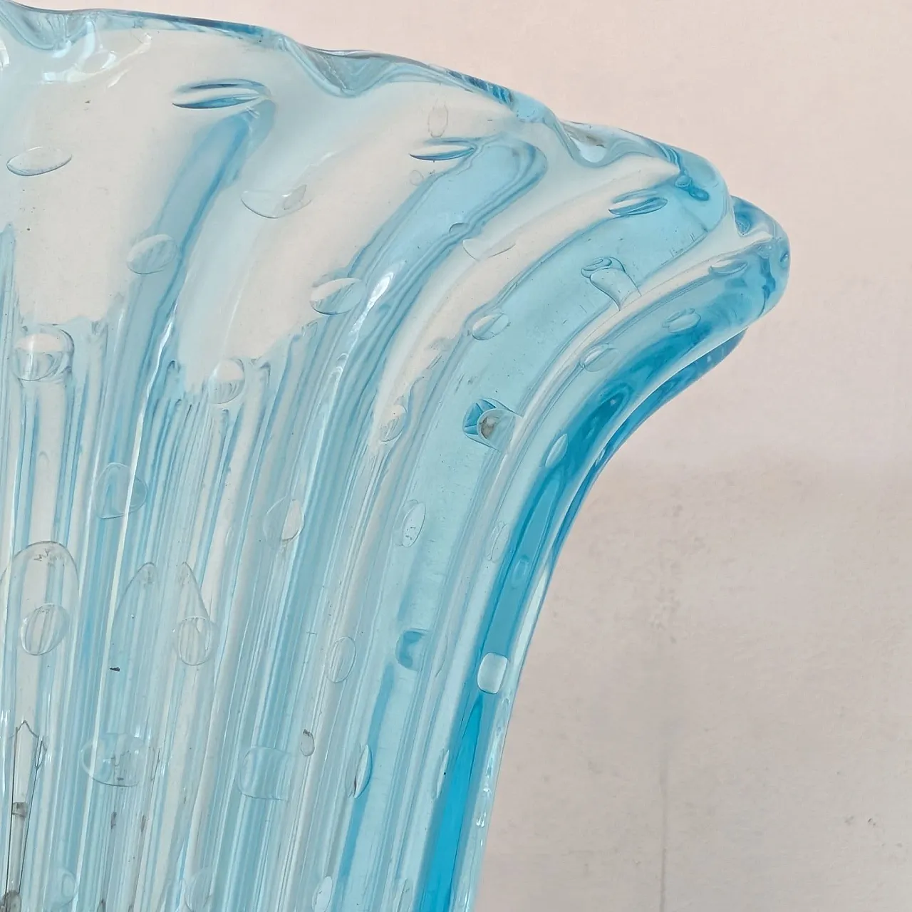 Appliques in vetro di Murano blu attribuite Barovier & Toso, anni '50 4
