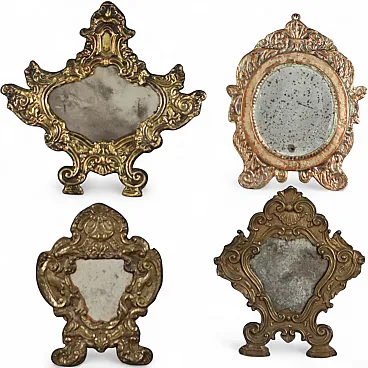 4 Cartegloria in metal and bronze, 19th century