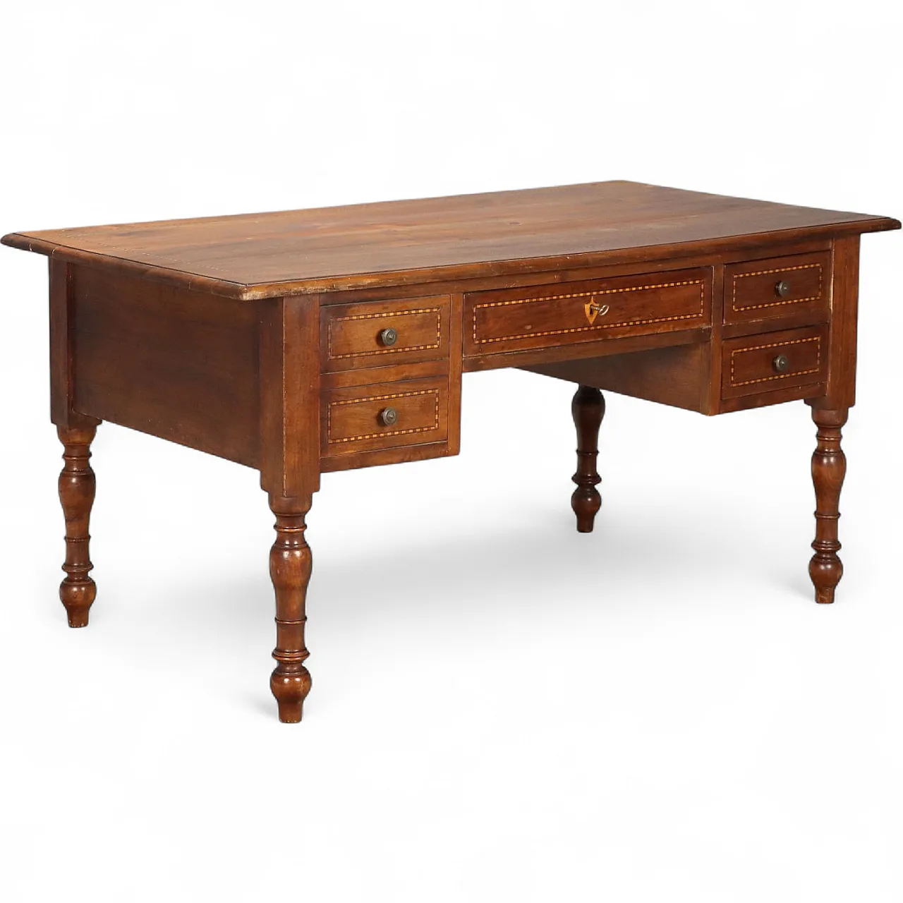 Open walnut desk, 20th century 11