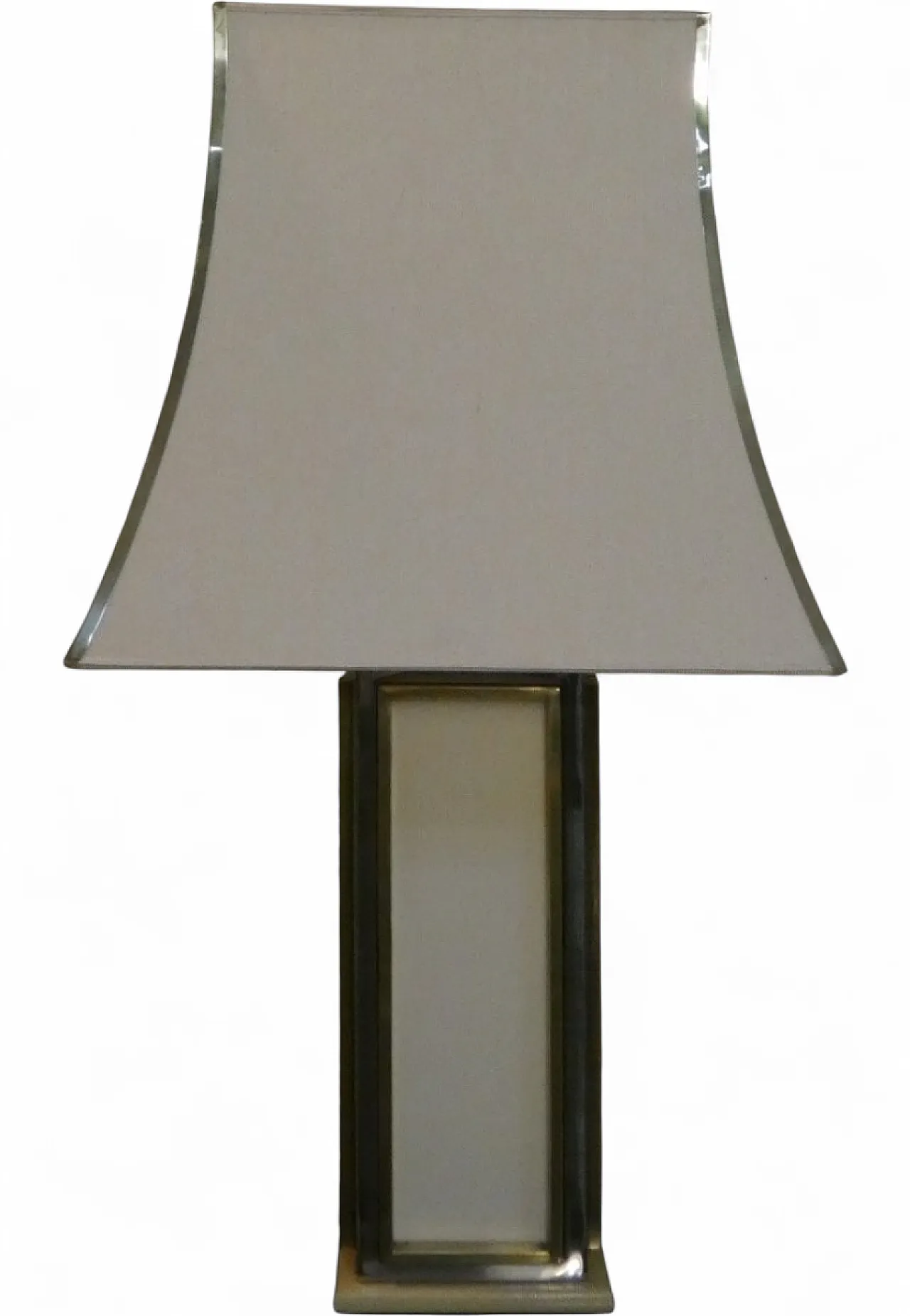 Brass, steel, and acrylic glass table lamp, 1970s 11
