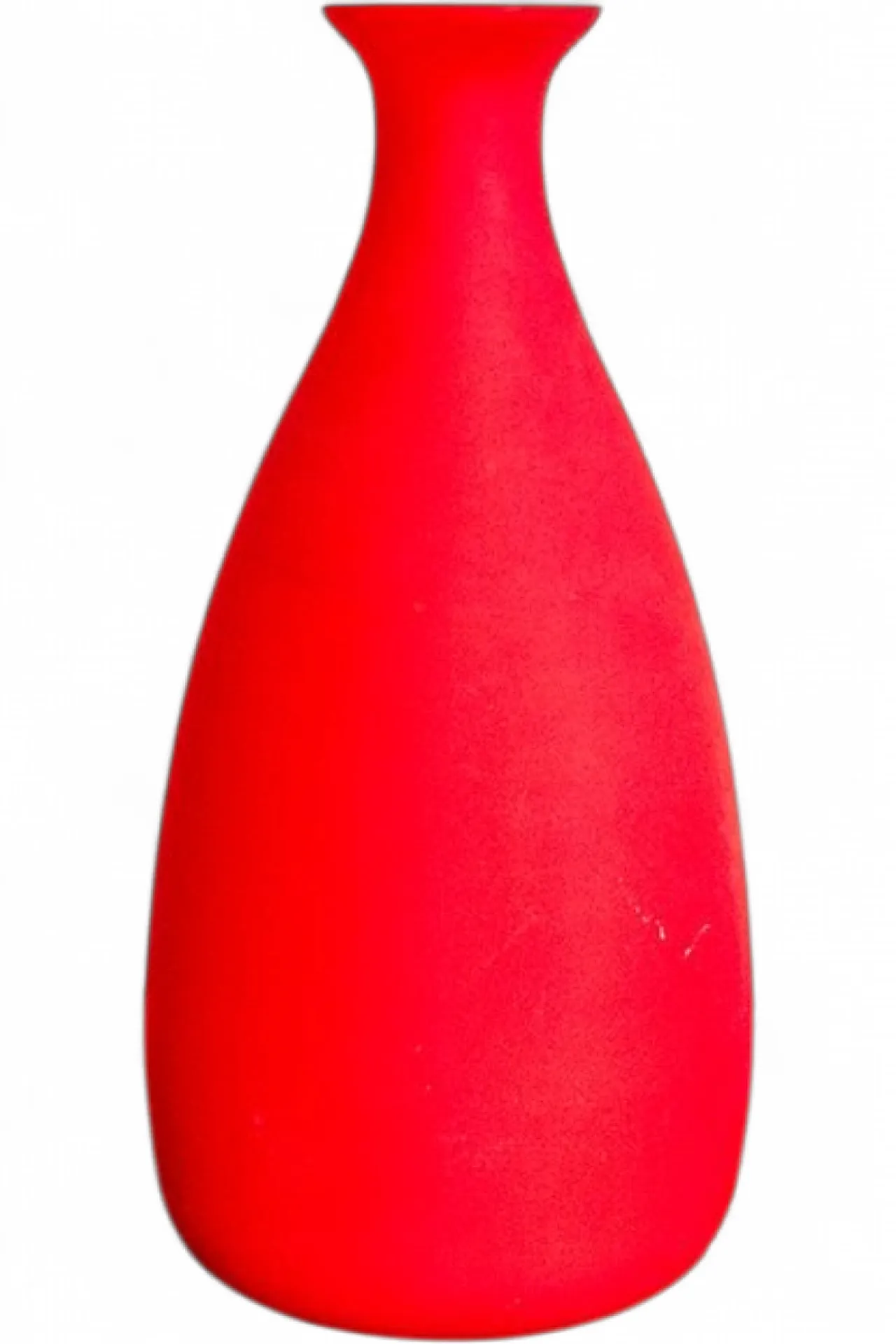 Vaso in vetro di Murano rosso di Carlo Moretti, anni '60 4