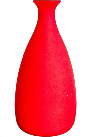 Red Murano glass vase by Carlo Moretti, 1960s