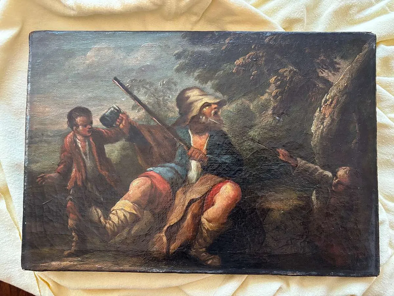 Baroque Battle Scene by Antonio Tempesta, Oil on Canvas, 17th Century 4