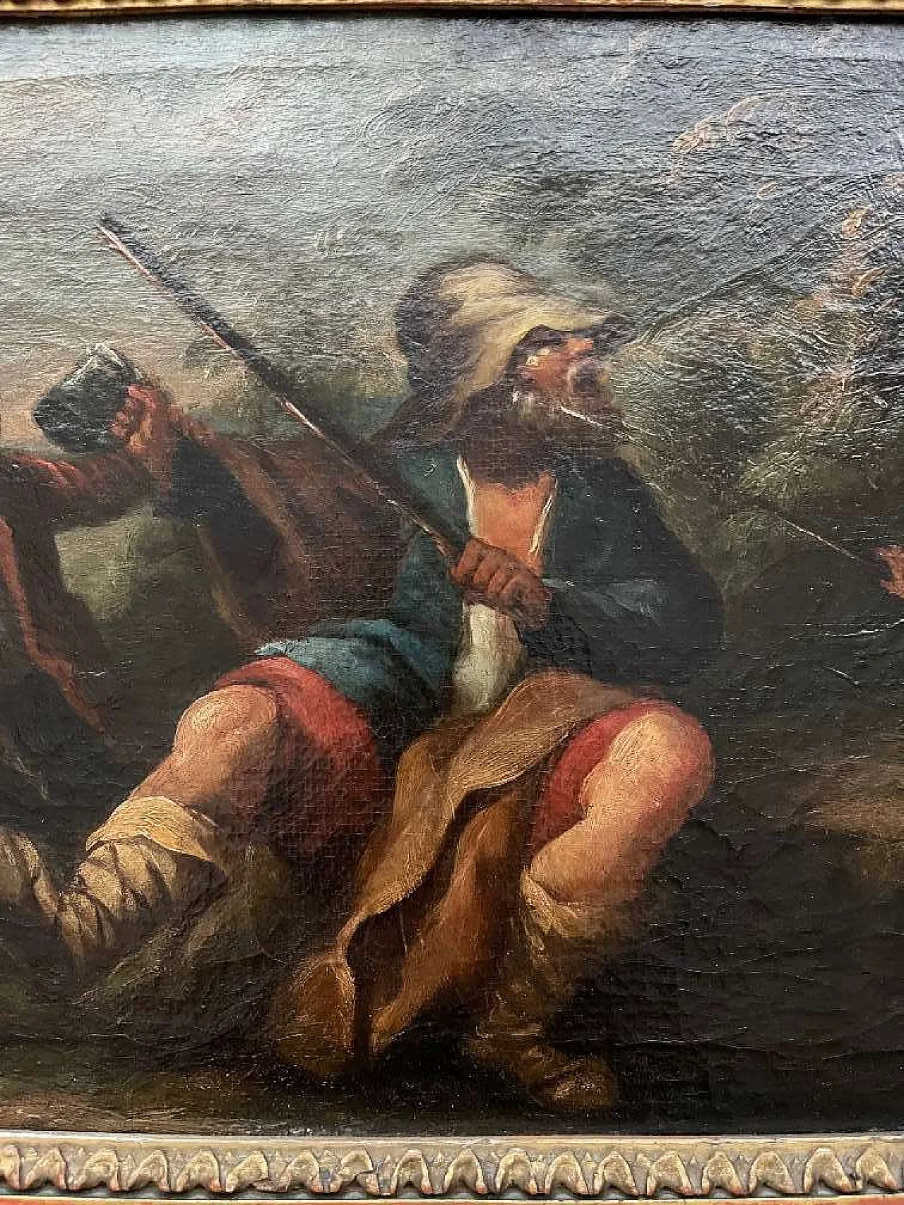 Baroque Battle Scene by Antonio Tempesta, Oil on Canvas, 17th Century 5