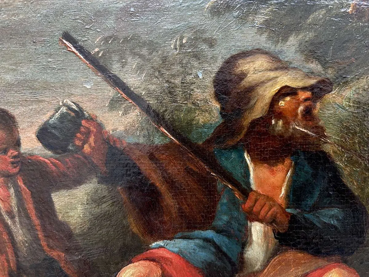 Baroque Battle Scene by Antonio Tempesta, Oil on Canvas, 17th Century 7