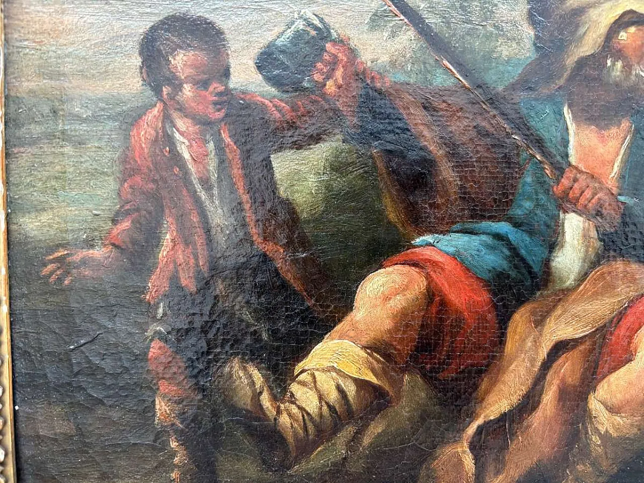 Baroque Battle Scene by Antonio Tempesta, Oil on Canvas, 17th Century 8