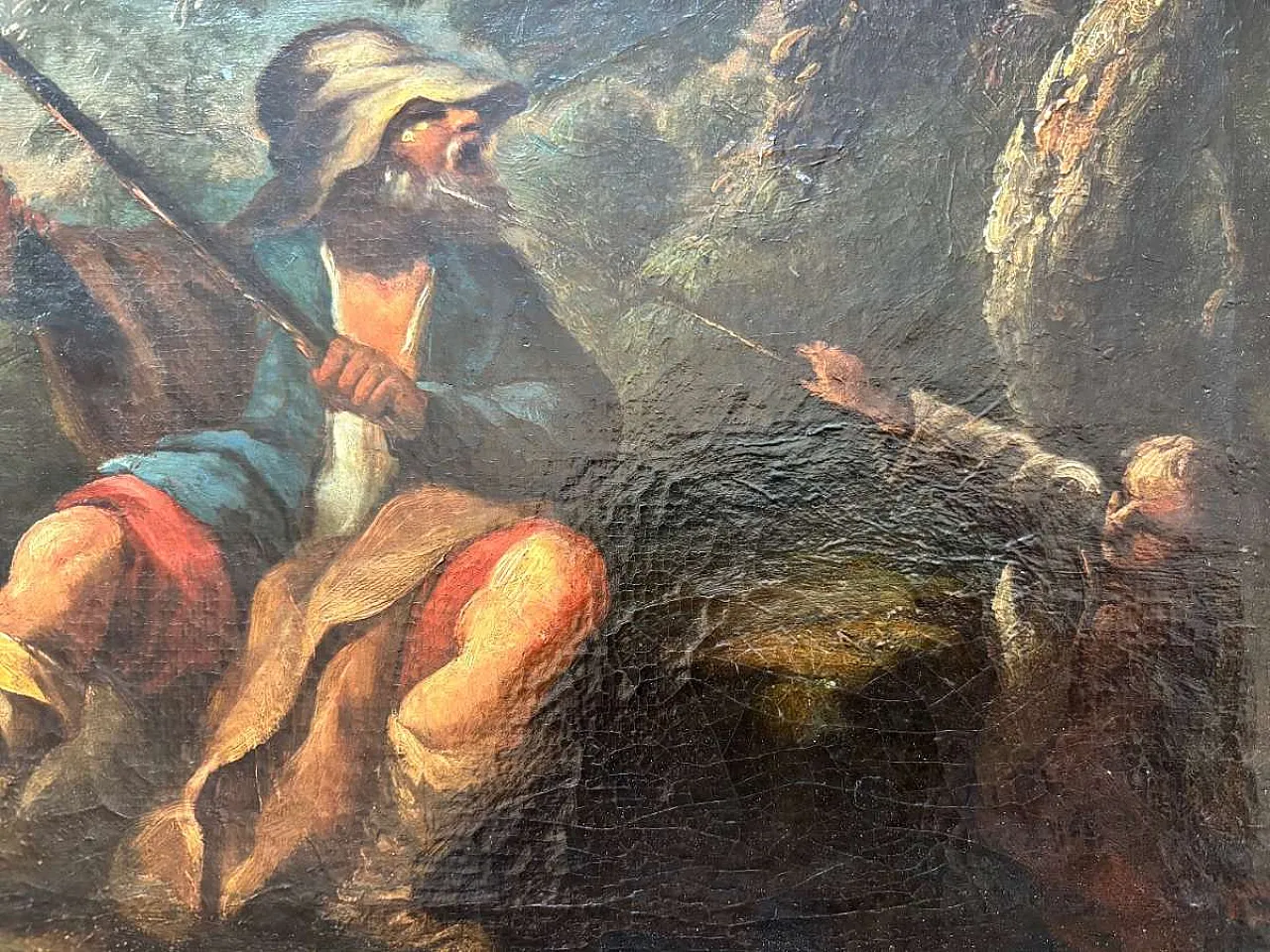 Baroque Battle Scene by Antonio Tempesta, Oil on Canvas, 17th Century 9