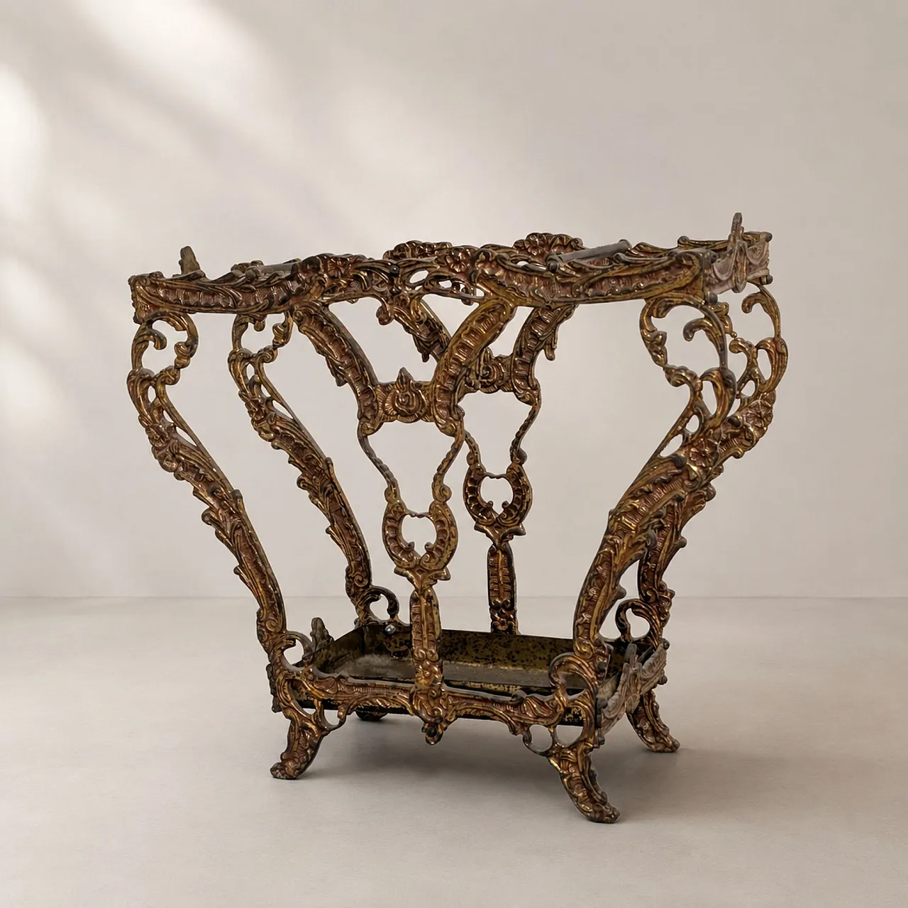 French umbrella stand in cast bronze 2