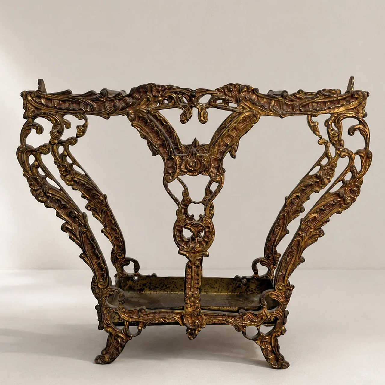 French umbrella stand in cast bronze 4