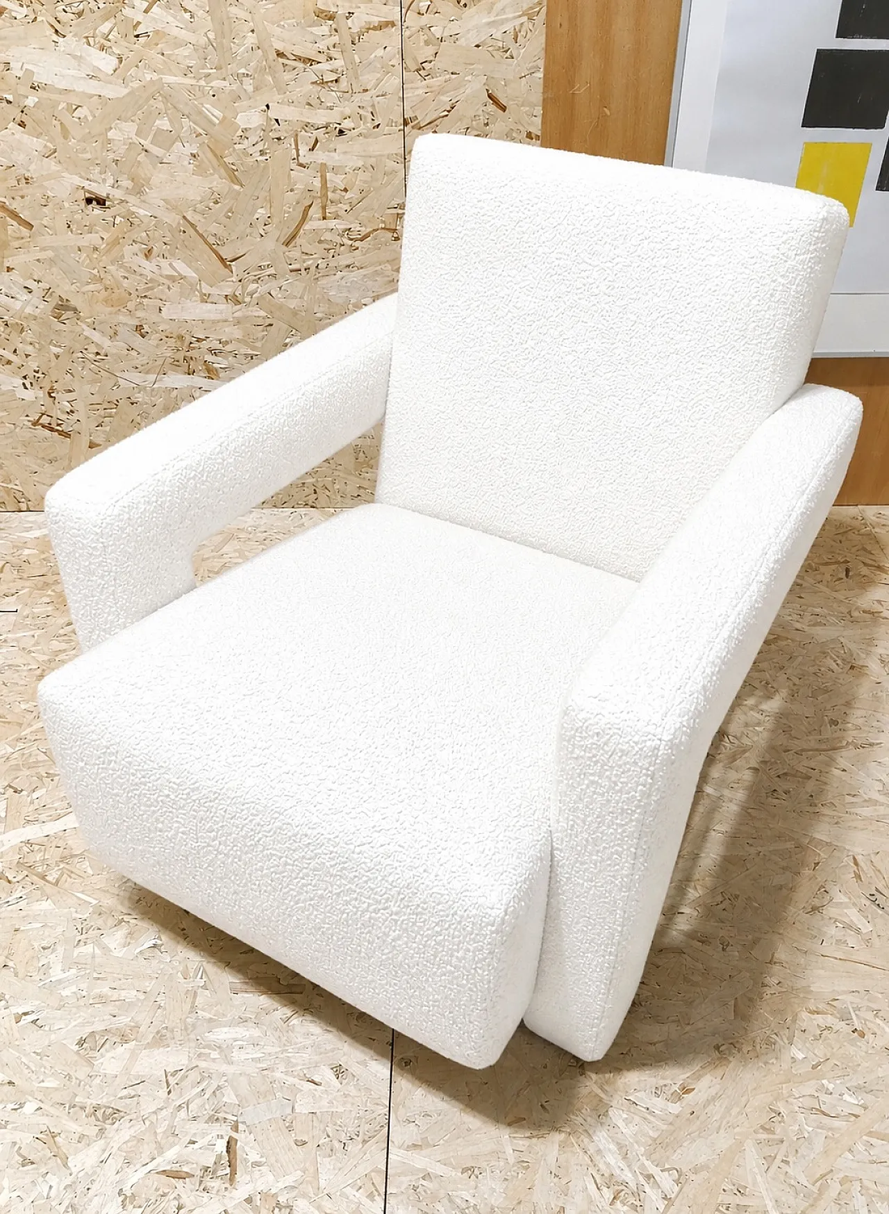 Coppia di poltrone 637 Utrecht in Lana Boucle bianca, 2000 19