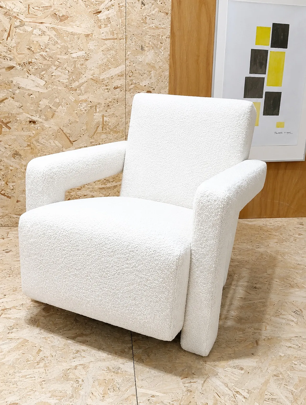 Coppia di poltrone 637 Utrecht in Lana Boucle bianca, 2000 20