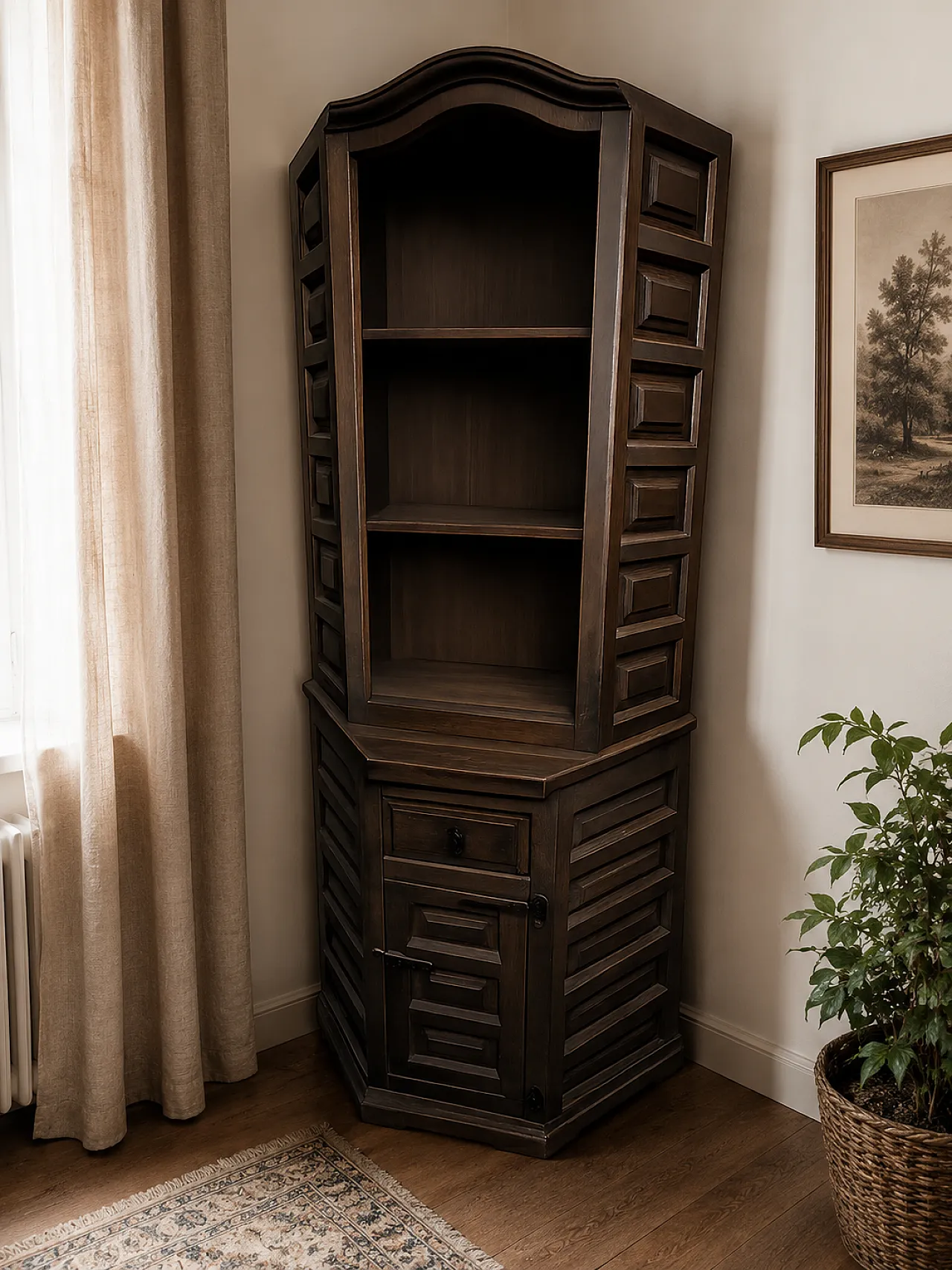 Spanish Rustic Wall Unit, 70s 3