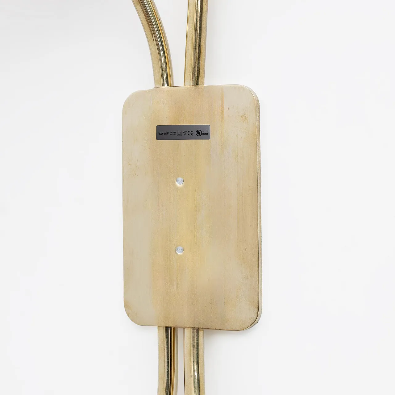 Pair of Tulips Murano glass and brass sconces, 20th century 10