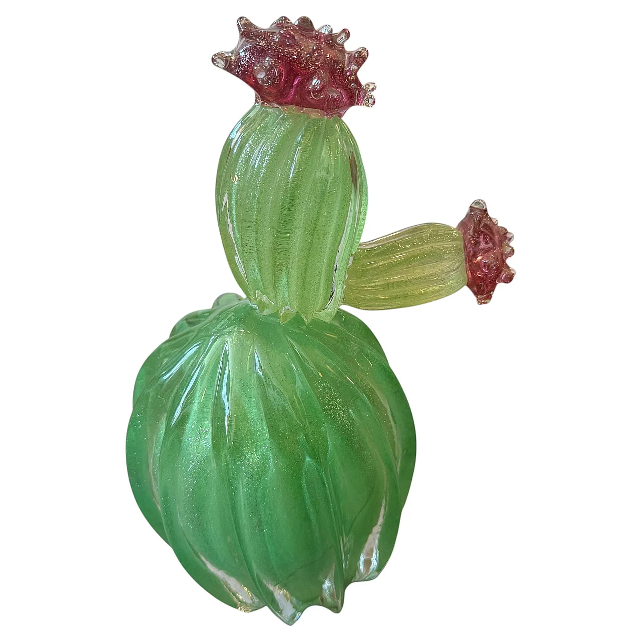 Murano glass flowering cactus, 1990s 1